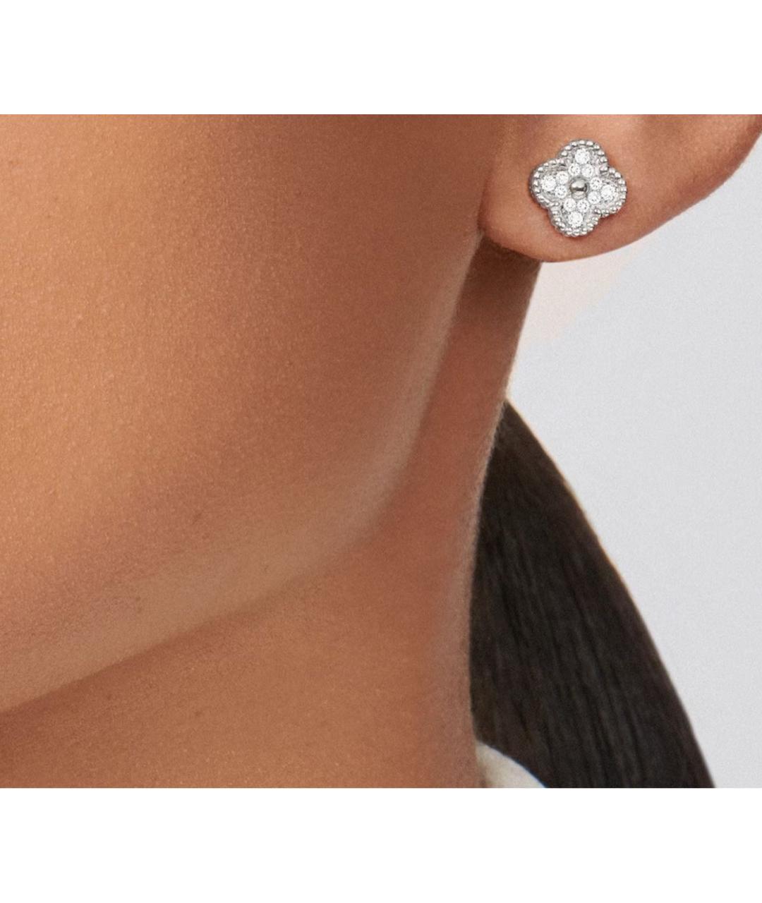 VAN CLEEF & ARPELS Серебряные серьги из белого золота, фото 3