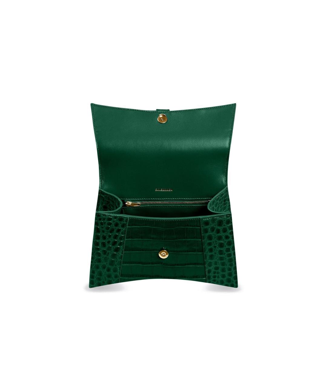 BALENCIAGA Зеленая кожаная сумка через плечо, фото 5