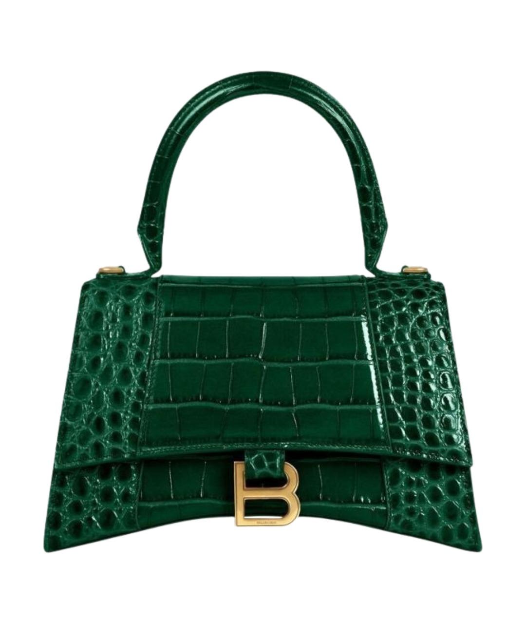 BALENCIAGA Зеленая кожаная сумка через плечо, фото 1