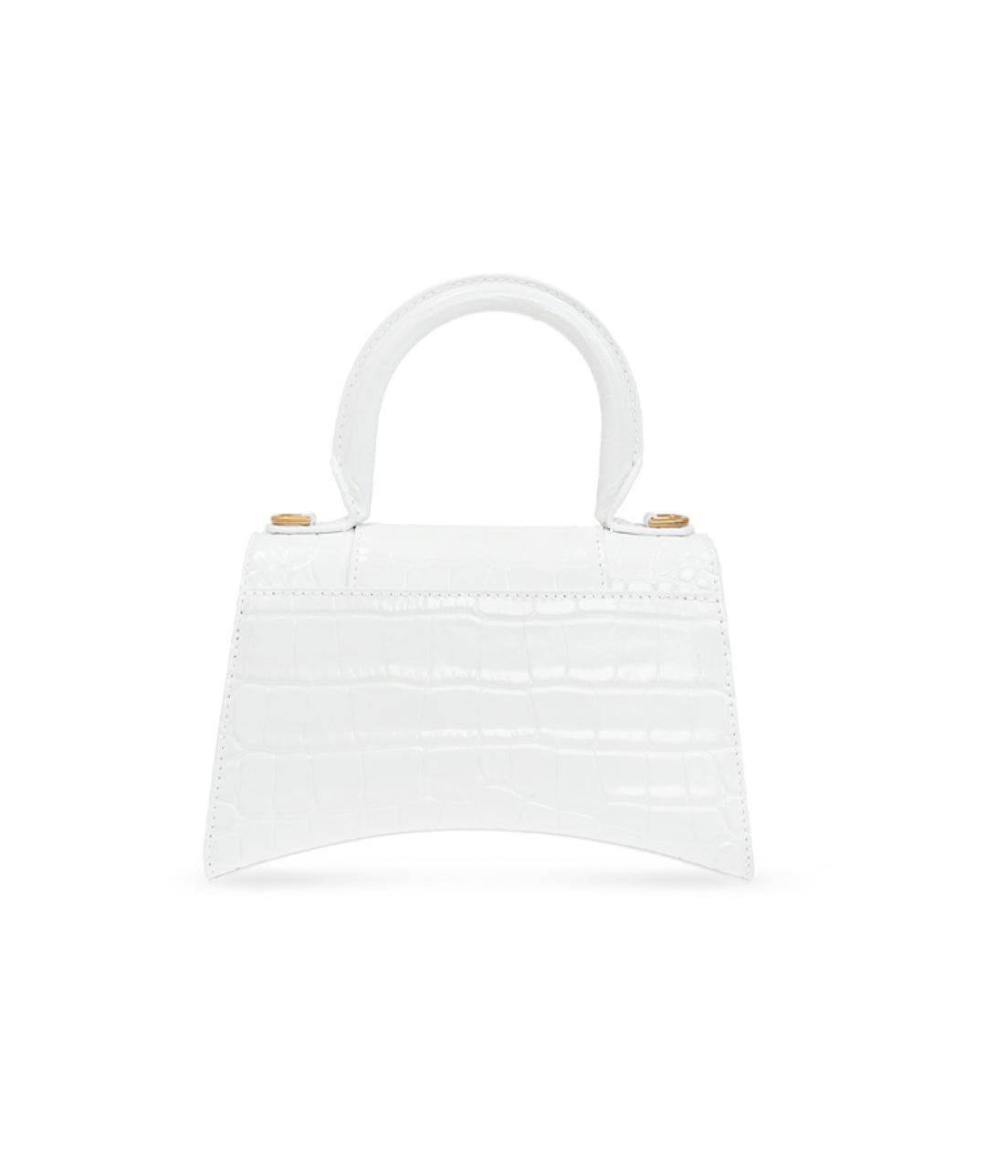 BALENCIAGA Белая кожаная сумка через плечо, фото 2