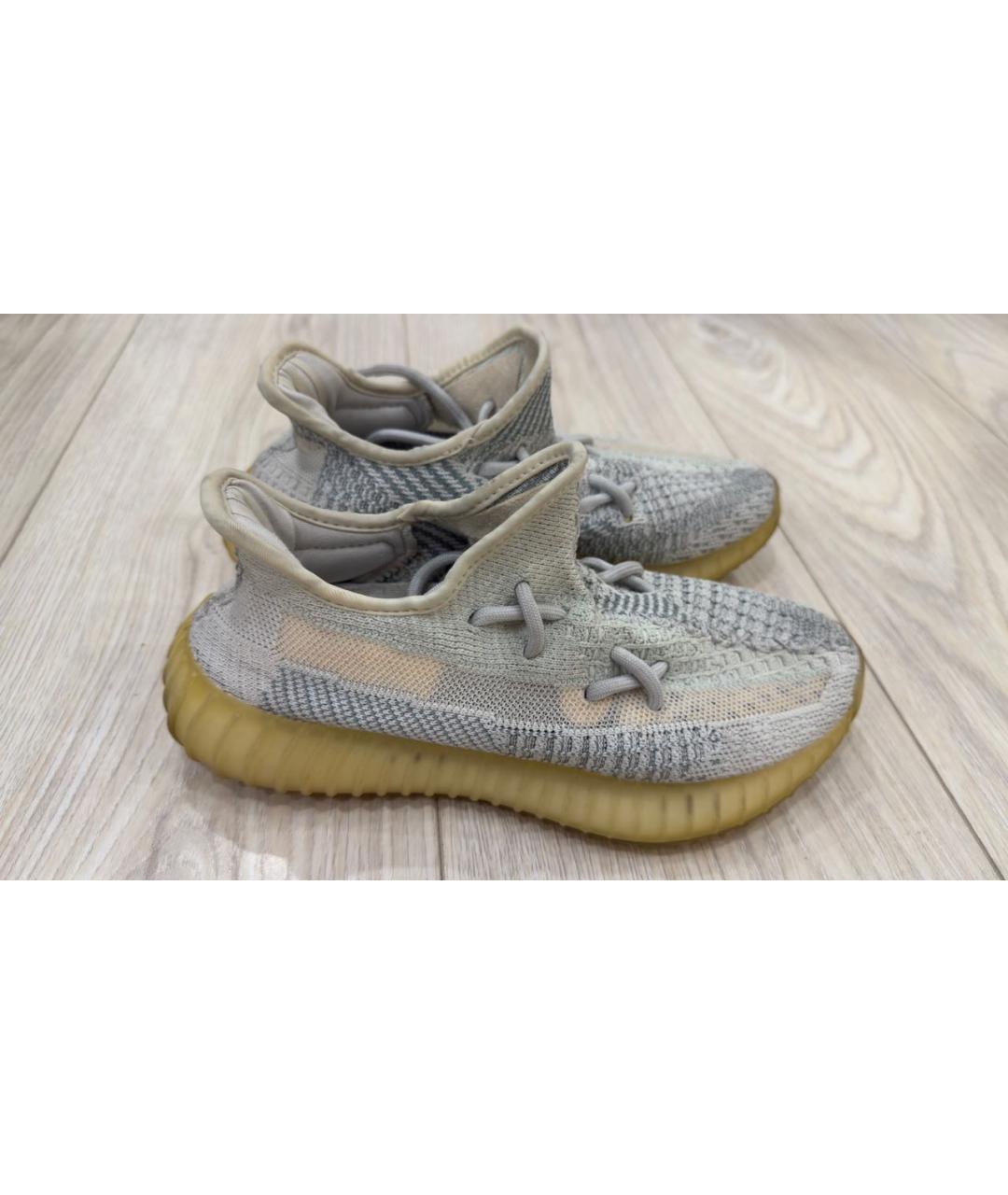ADIDAS YEEZY Бирюзовые текстильные кроссовки, фото 6