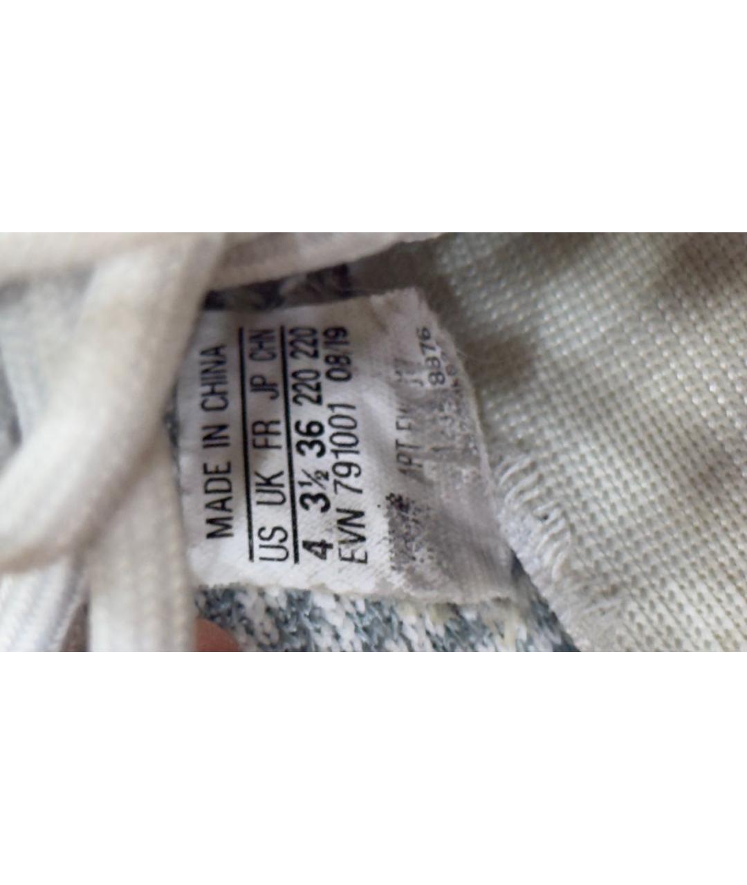 ADIDAS YEEZY Бирюзовые текстильные кроссовки, фото 5