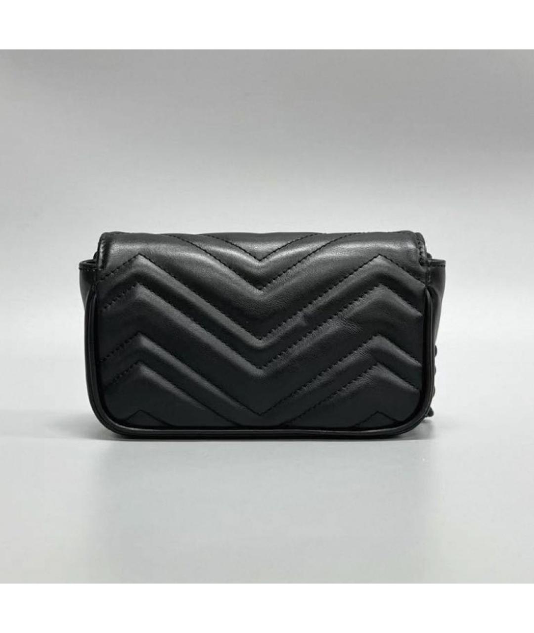 GUCCI Черная кожаная сумка через плечо, фото 2