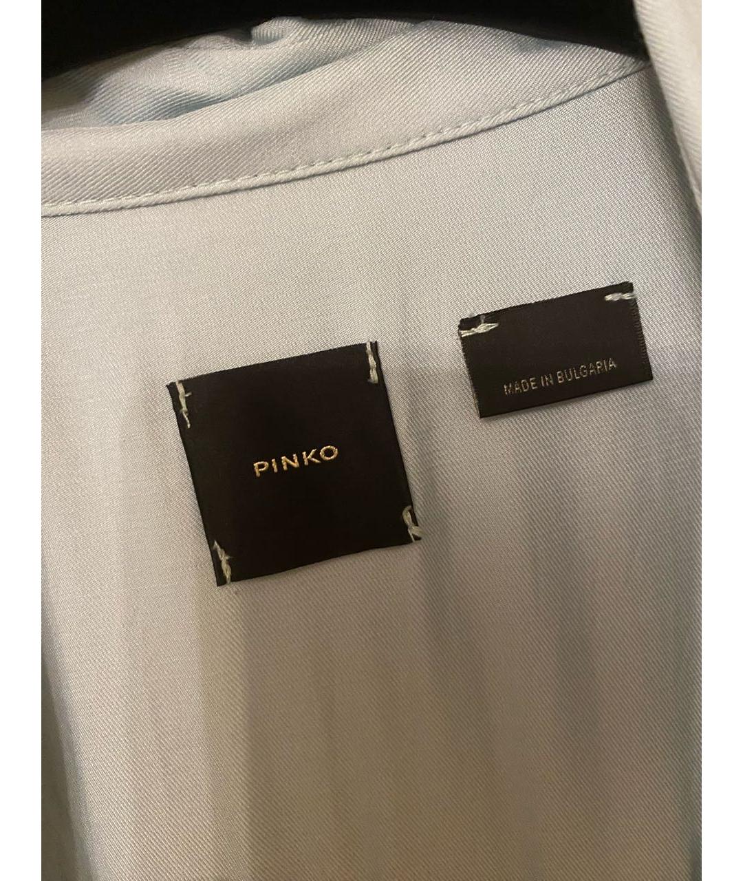 PINKO Бирюзовое вискозное повседневное платье, фото 4