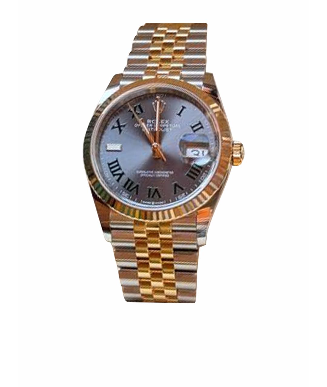 ROLEX Белые часы из желтого золота, фото 1