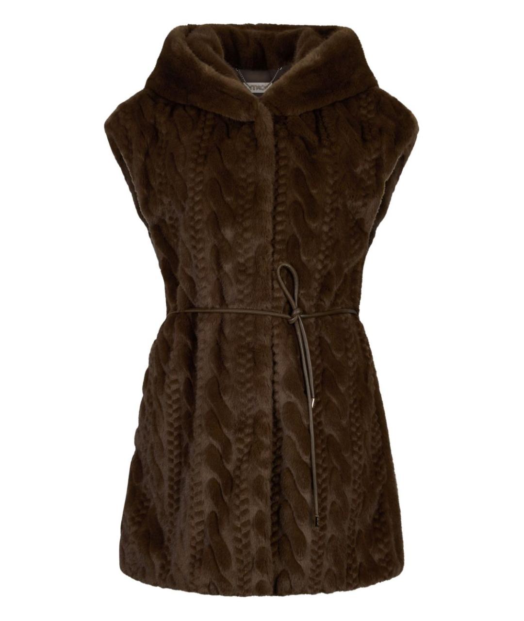 LIU JO Коричневый полиэстеровый жилет, фото 1