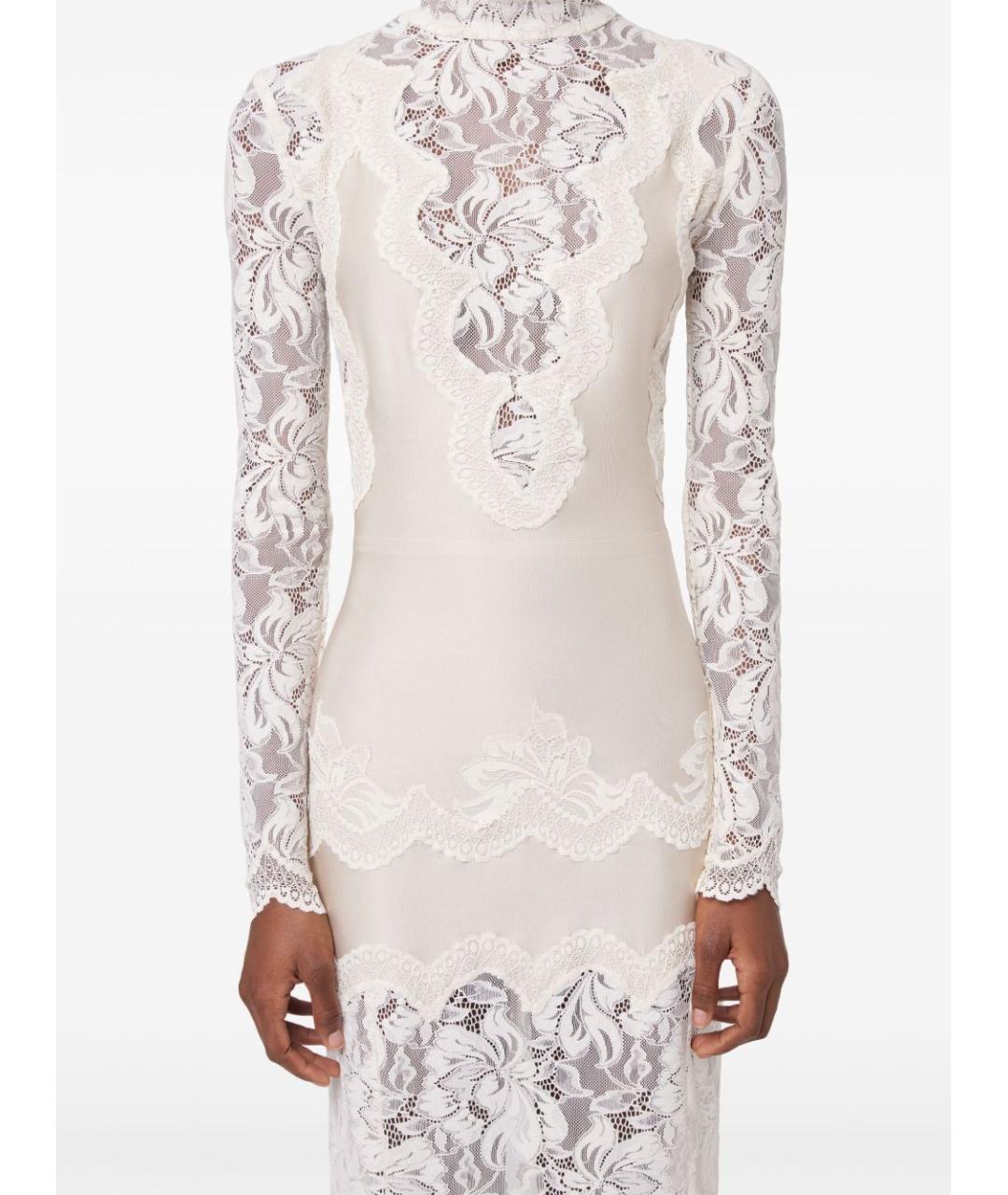 PACO RABANNE Бежевое полиамидовое вечернее платье, фото 5