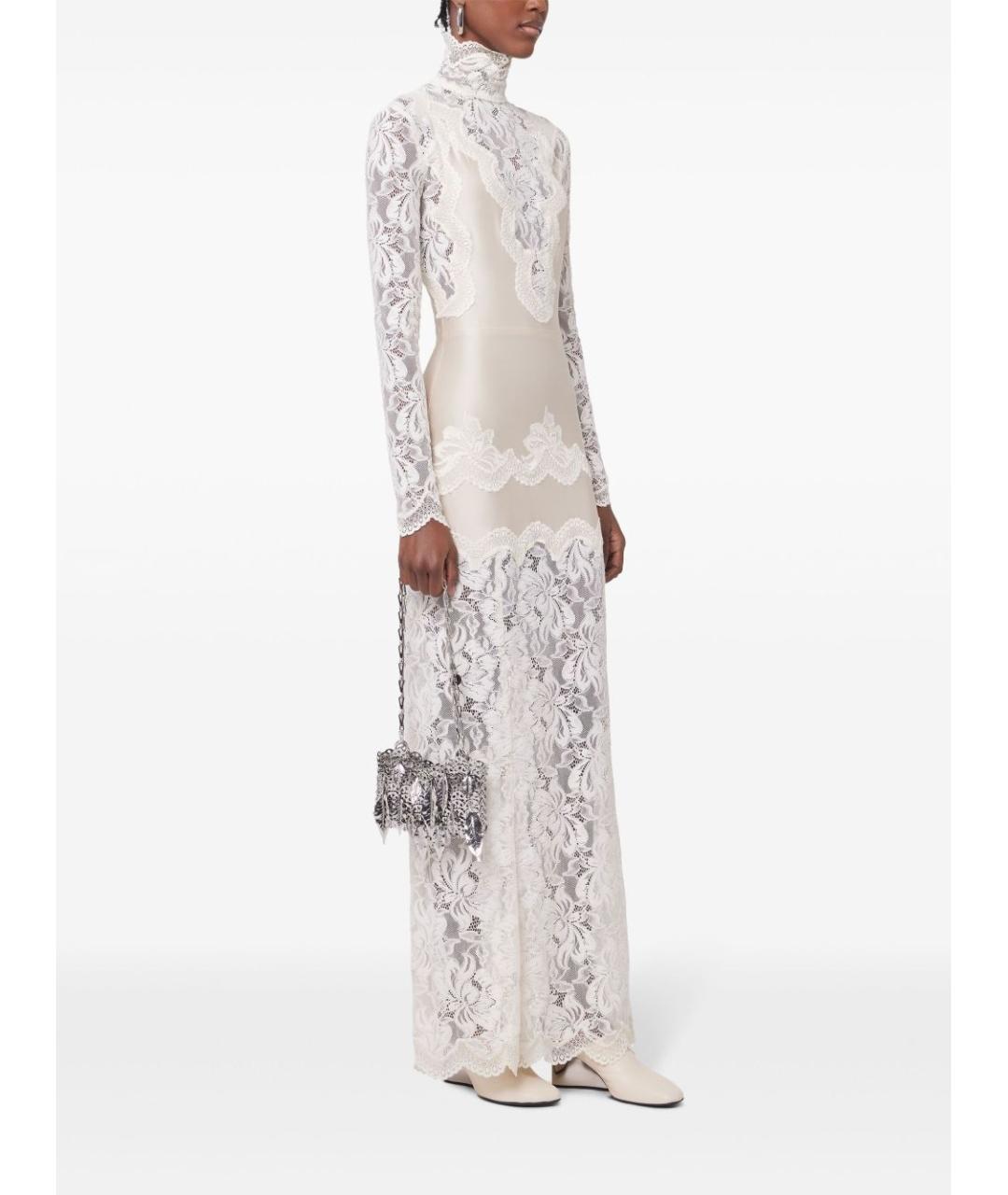 PACO RABANNE Бежевое полиамидовое вечернее платье, фото 4