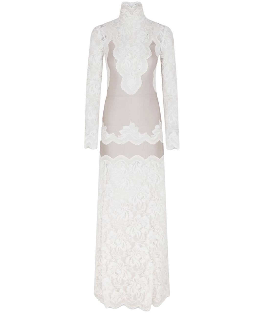 PACO RABANNE Бежевое полиамидовое вечернее платье, фото 1