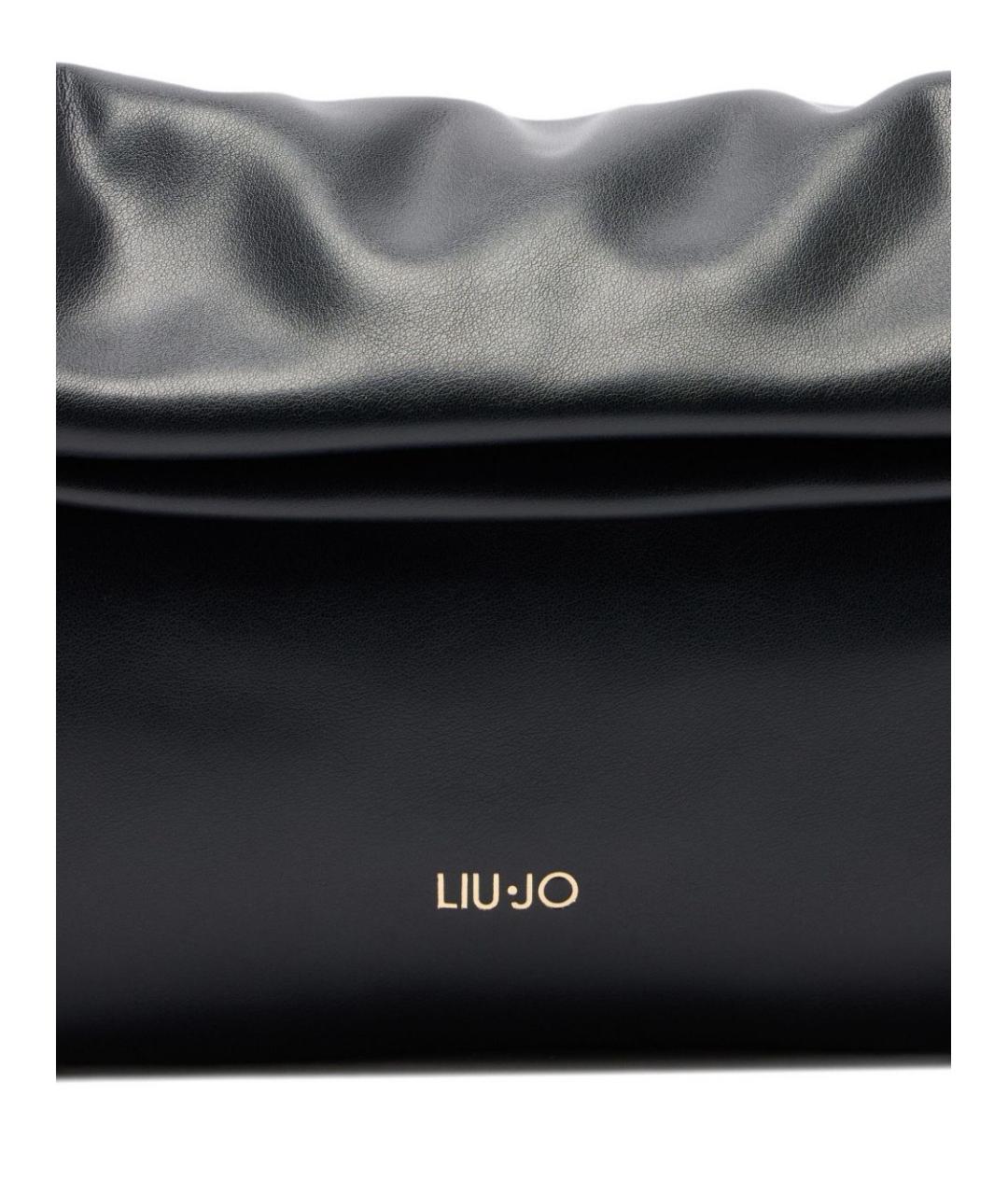 LIU JO Черная сумка через плечо из искусственной кожи, фото 5