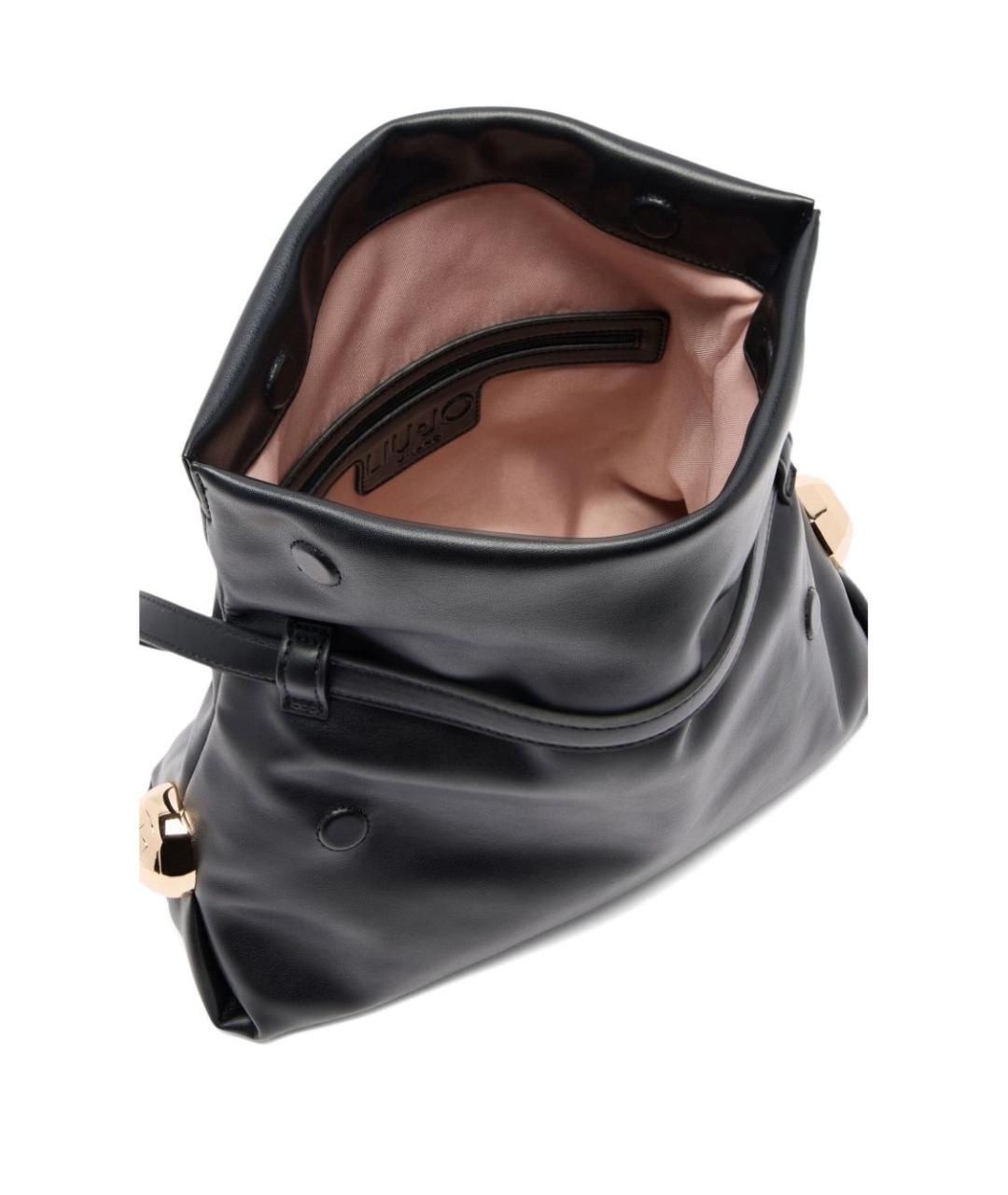 LIU JO Черная сумка через плечо из искусственной кожи, фото 2