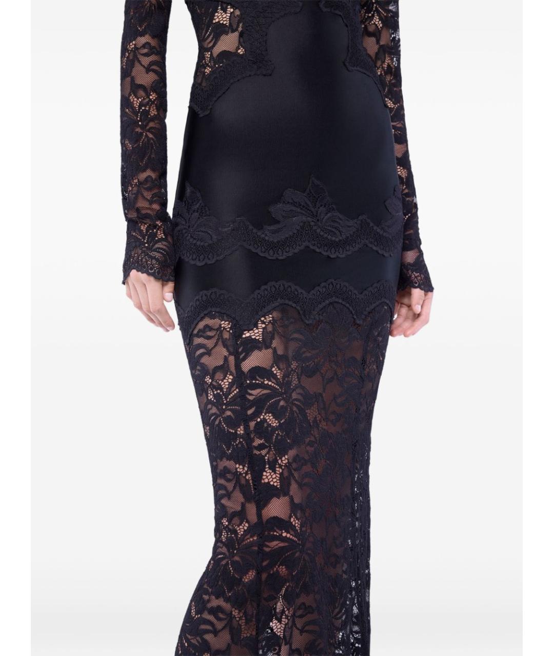 PACO RABANNE Черное полиамидовое платье, фото 2