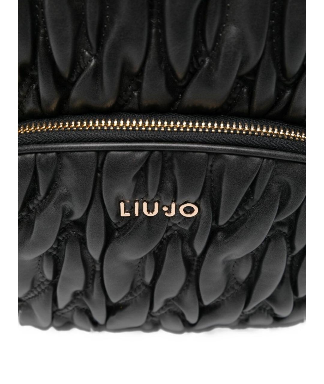 LIU JO Черный рюкзак из искусственной кожи, фото 4