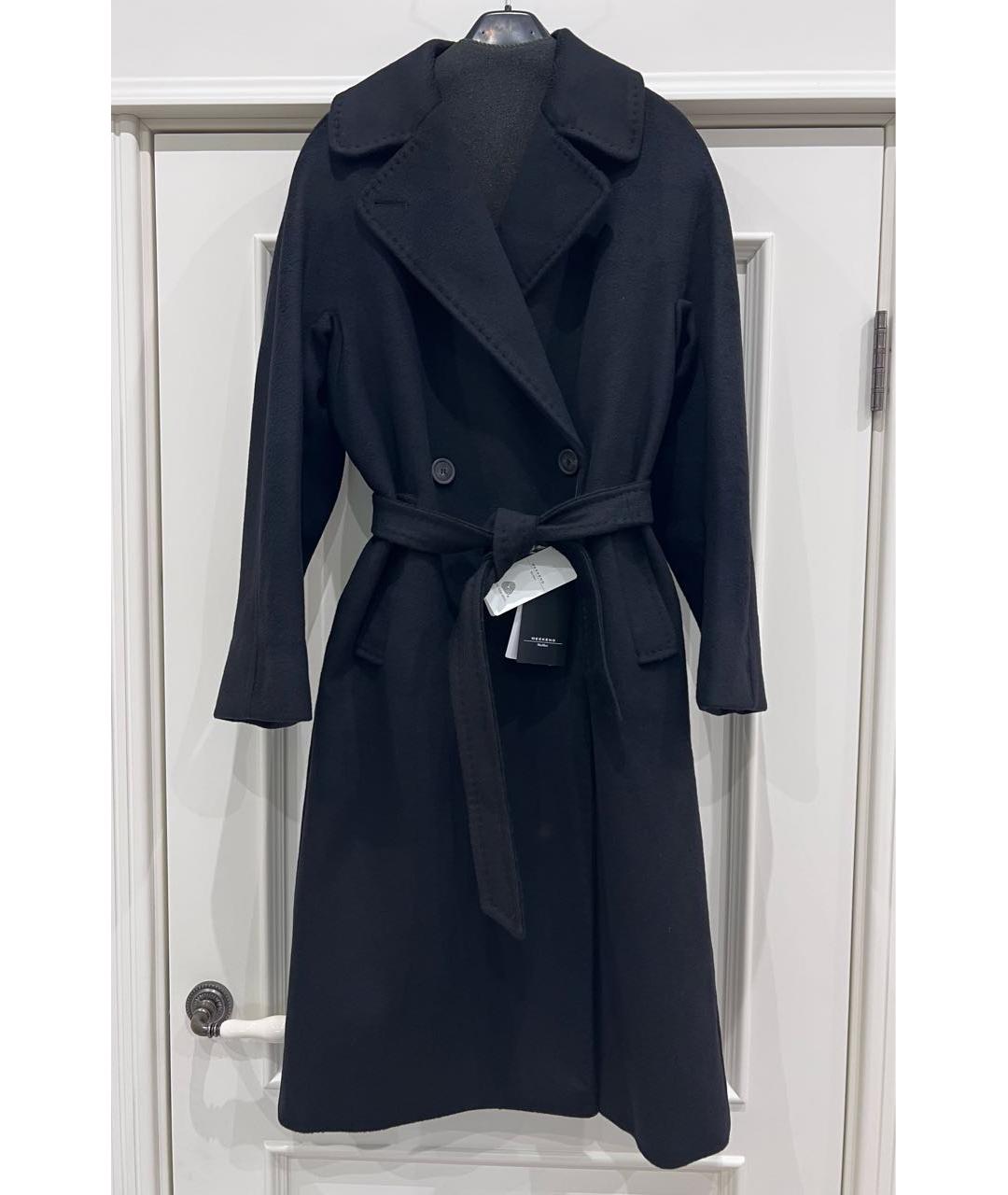 WEEKEND MAX MARA Черное шерстяное пальто, фото 5