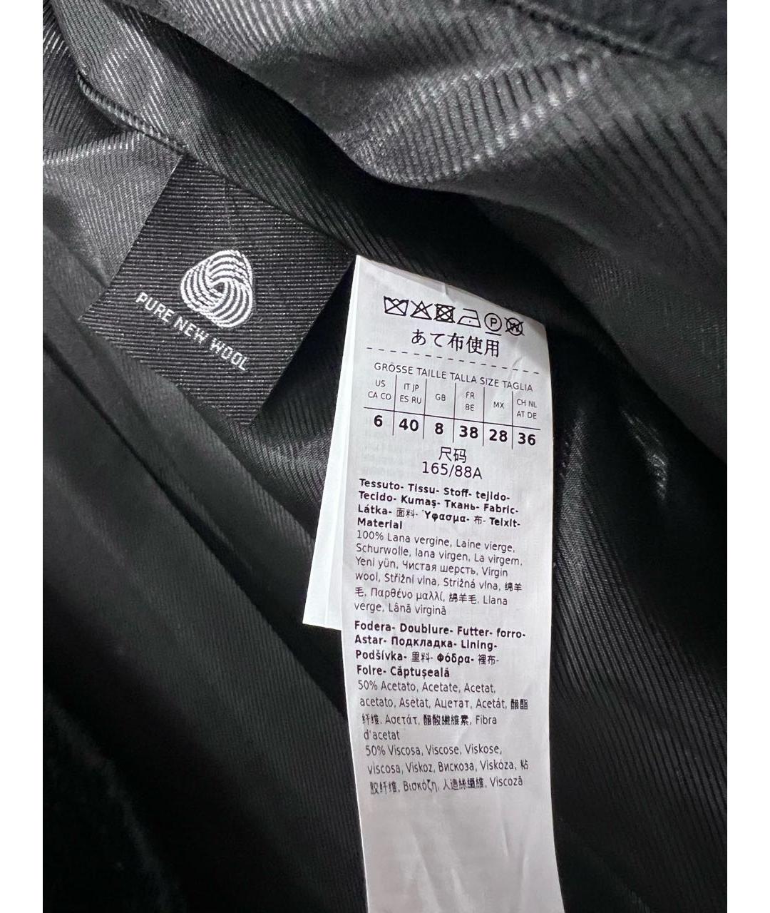WEEKEND MAX MARA Черное шерстяное пальто, фото 6