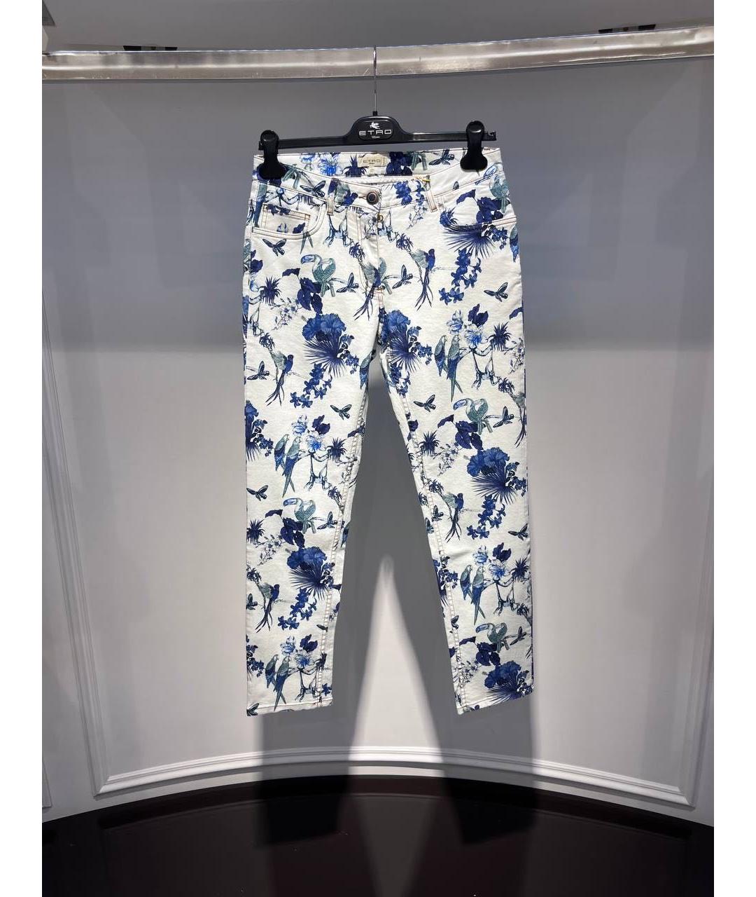 ETRO Белые хлопковые джинсы слим, фото 3