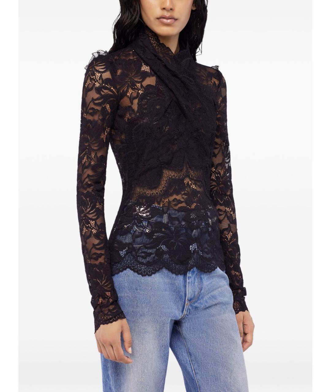PACO RABANNE Черная полиамидовая блузы, фото 2