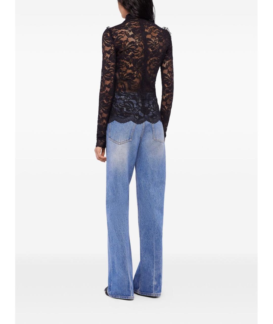 PACO RABANNE Черная полиамидовая блузы, фото 3