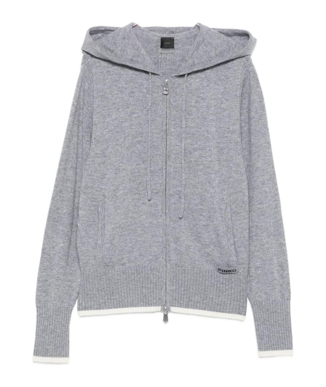 PINKO Серый шерстяной джемпер / свитер, фото 1