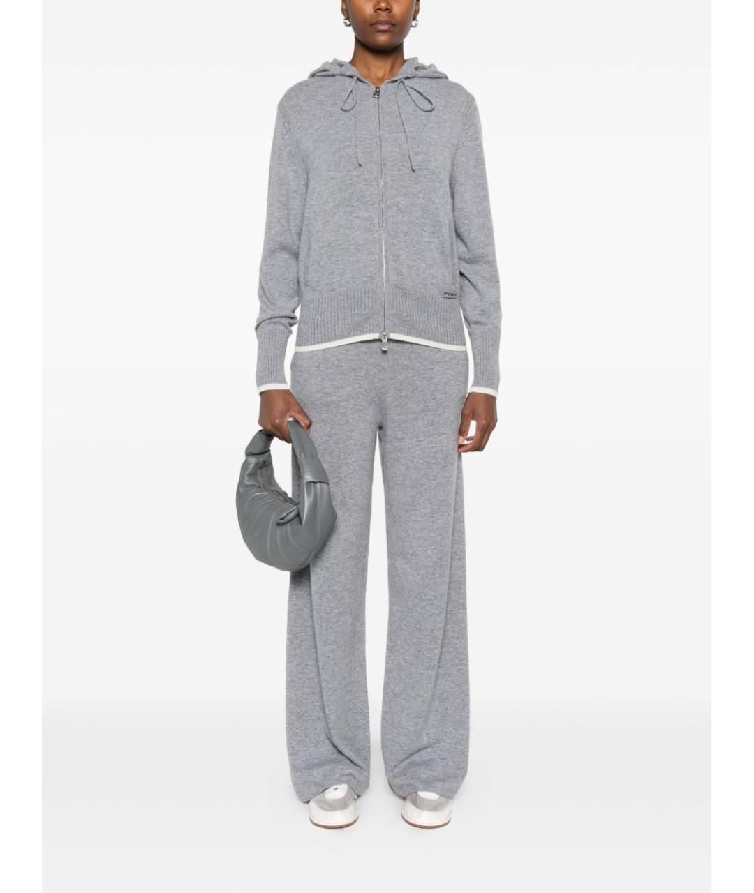 PINKO Серый шерстяной джемпер / свитер, фото 2