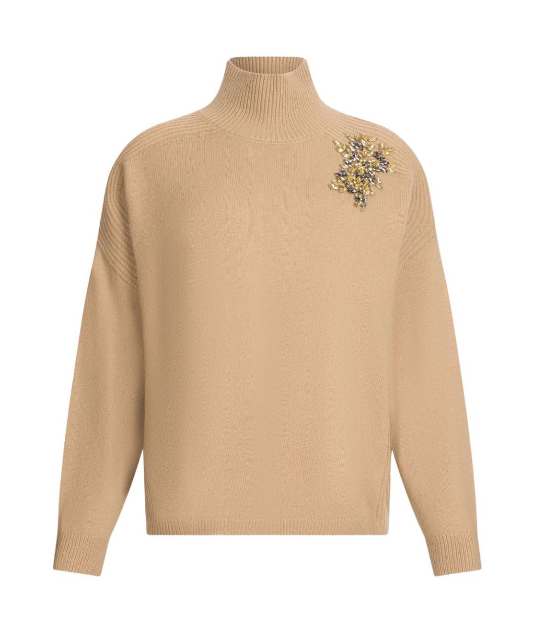 LIU JO Бежевый шерстяной джемпер / свитер, фото 1