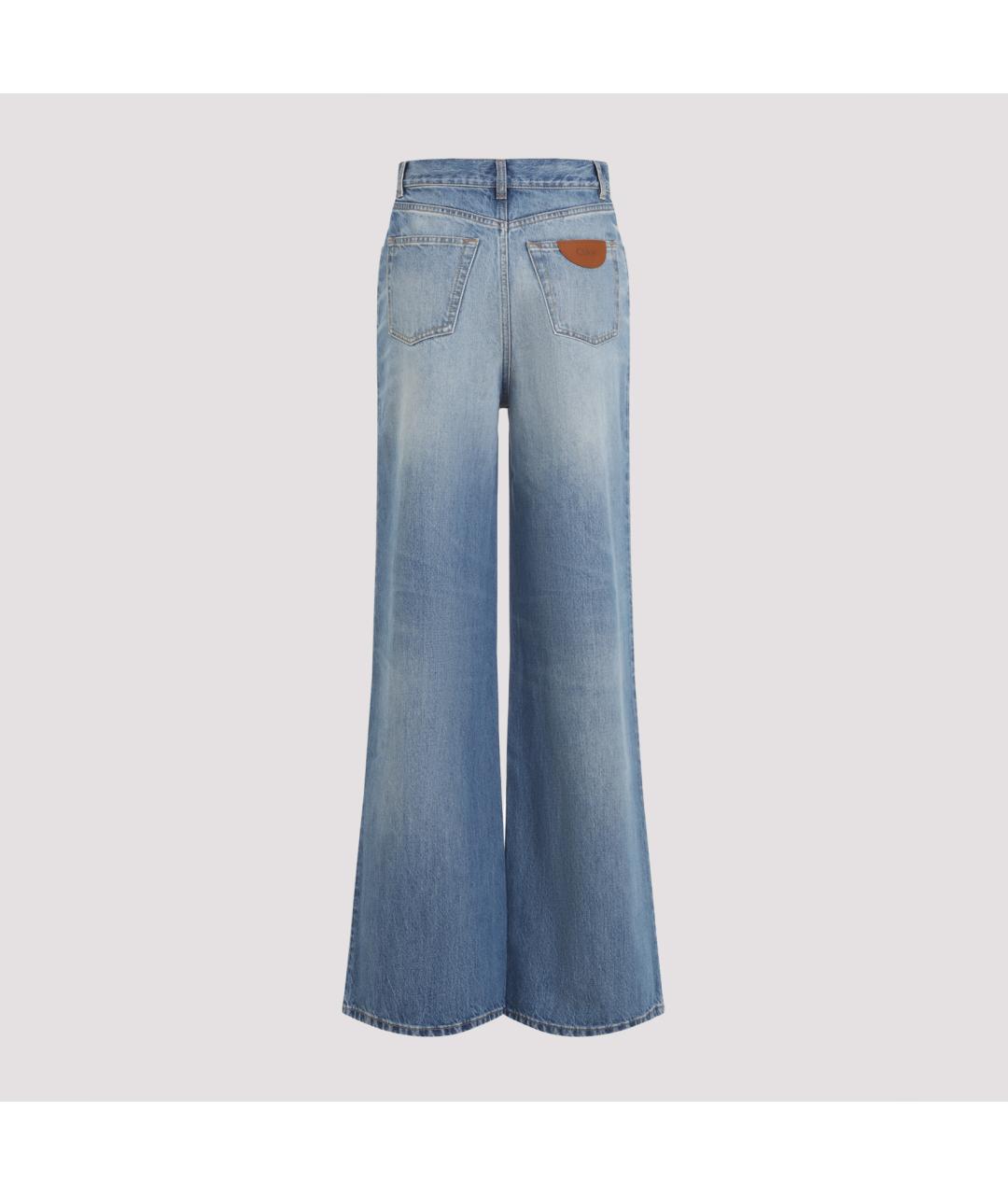 CHLOE Голубые хлопковые джинсы клеш, фото 4