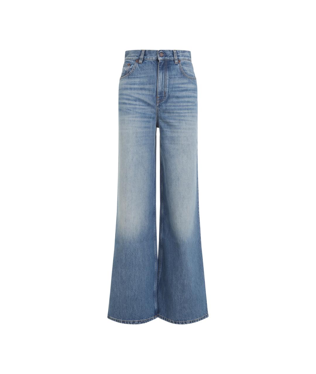 CHLOE Голубые хлопковые джинсы клеш, фото 1