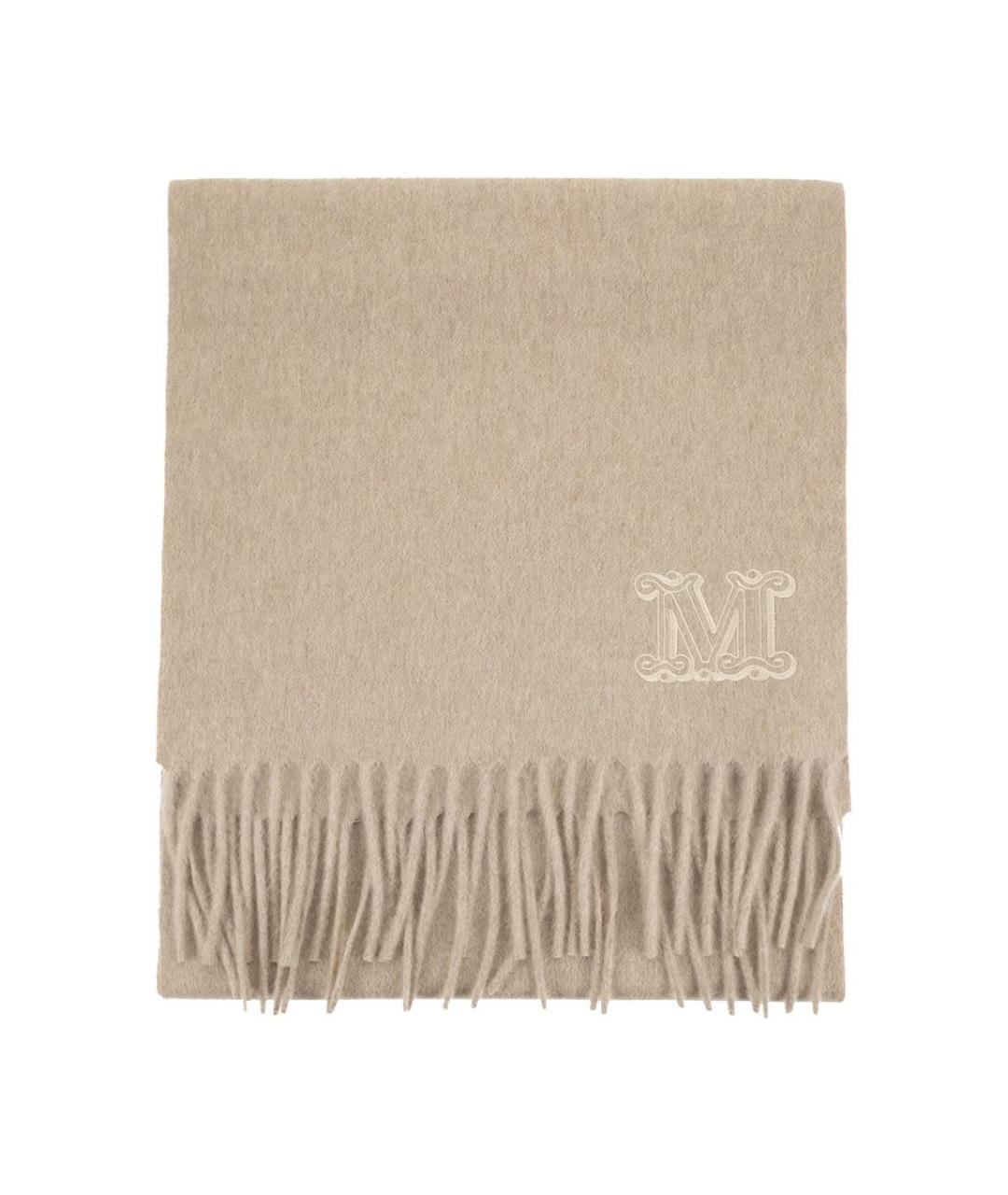 MAX MARA Бежевый кашемировый шарф, фото 2