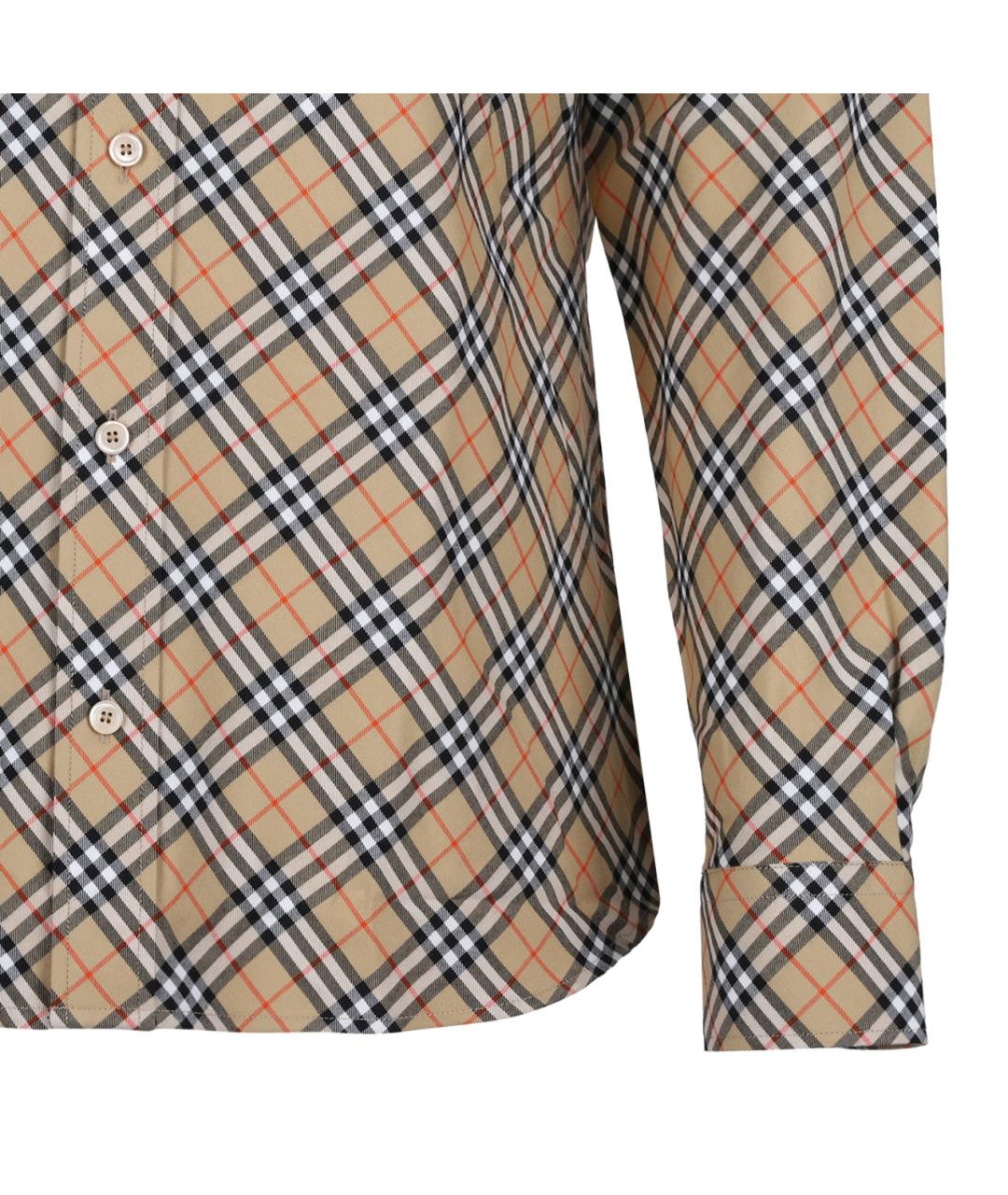 BURBERRY Мульти хлопковая кэжуал рубашка, фото 4