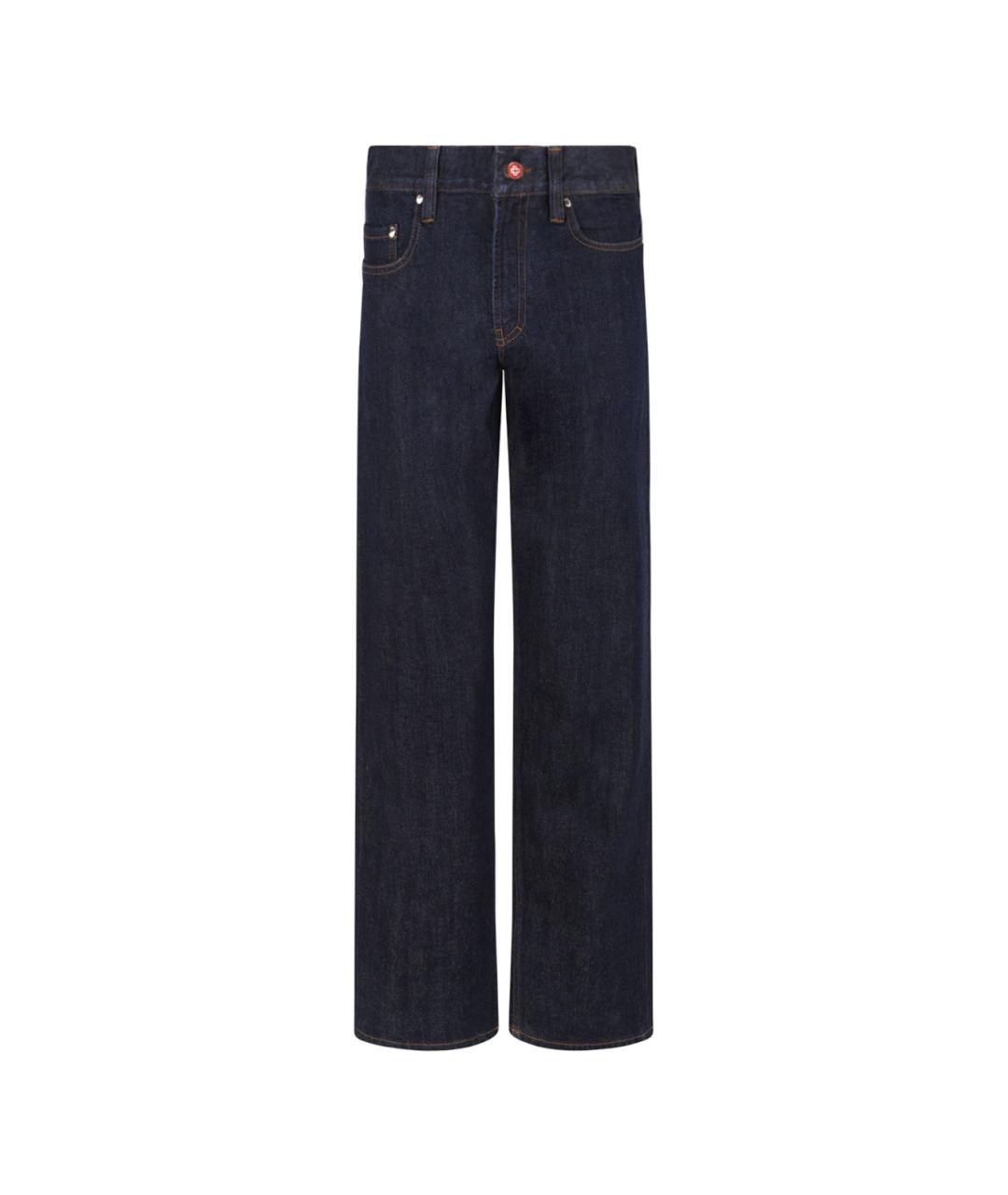 CASABLANCA Темно-синие хлопковые прямые джинсы, фото 1