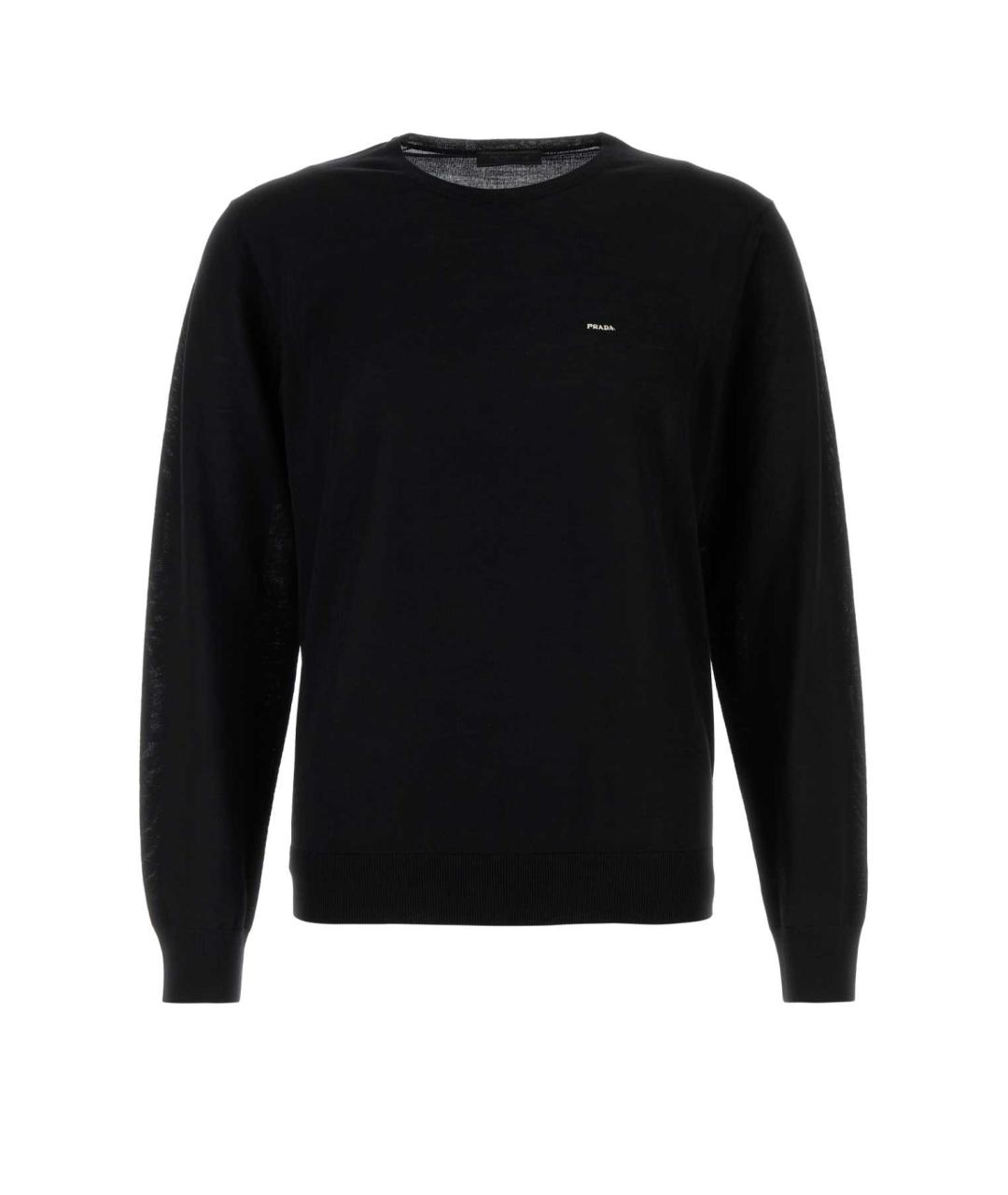 PRADA Черный шерстяной джемпер / свитер, фото 1