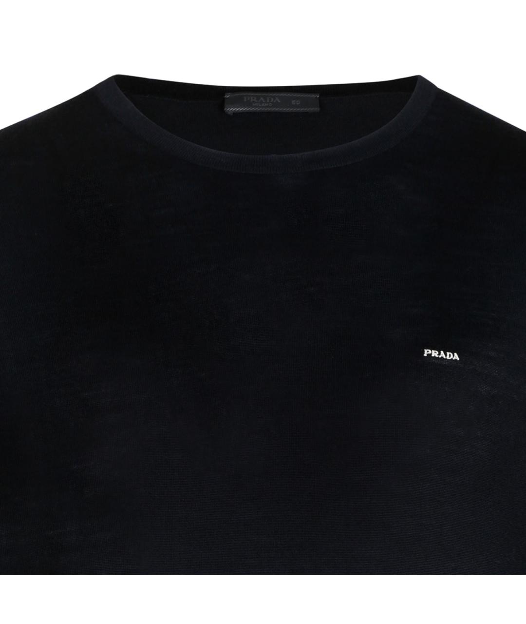 PRADA Черный шерстяной джемпер / свитер, фото 3