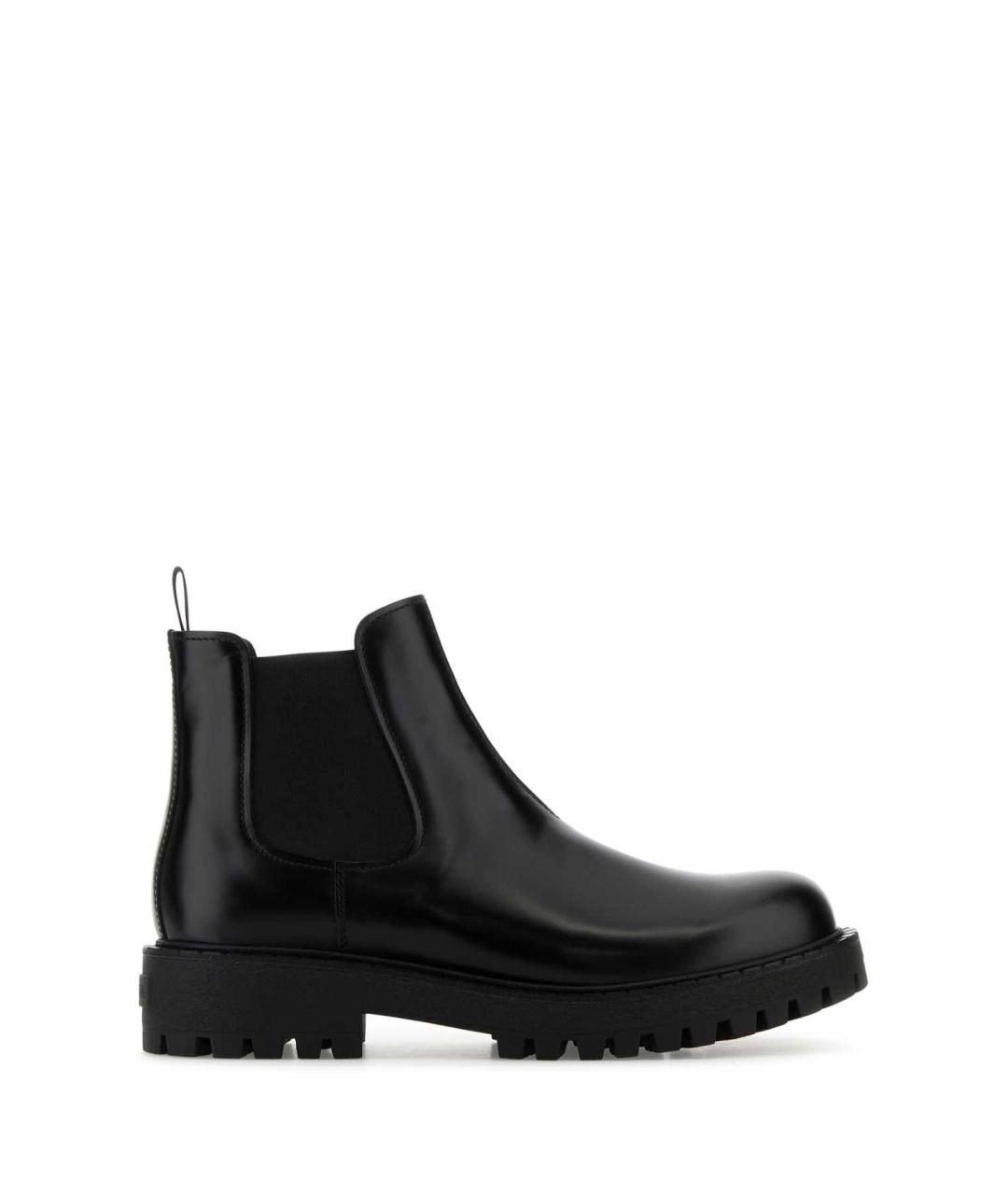 PRADA Черные кожаные высокие ботинки, фото 1