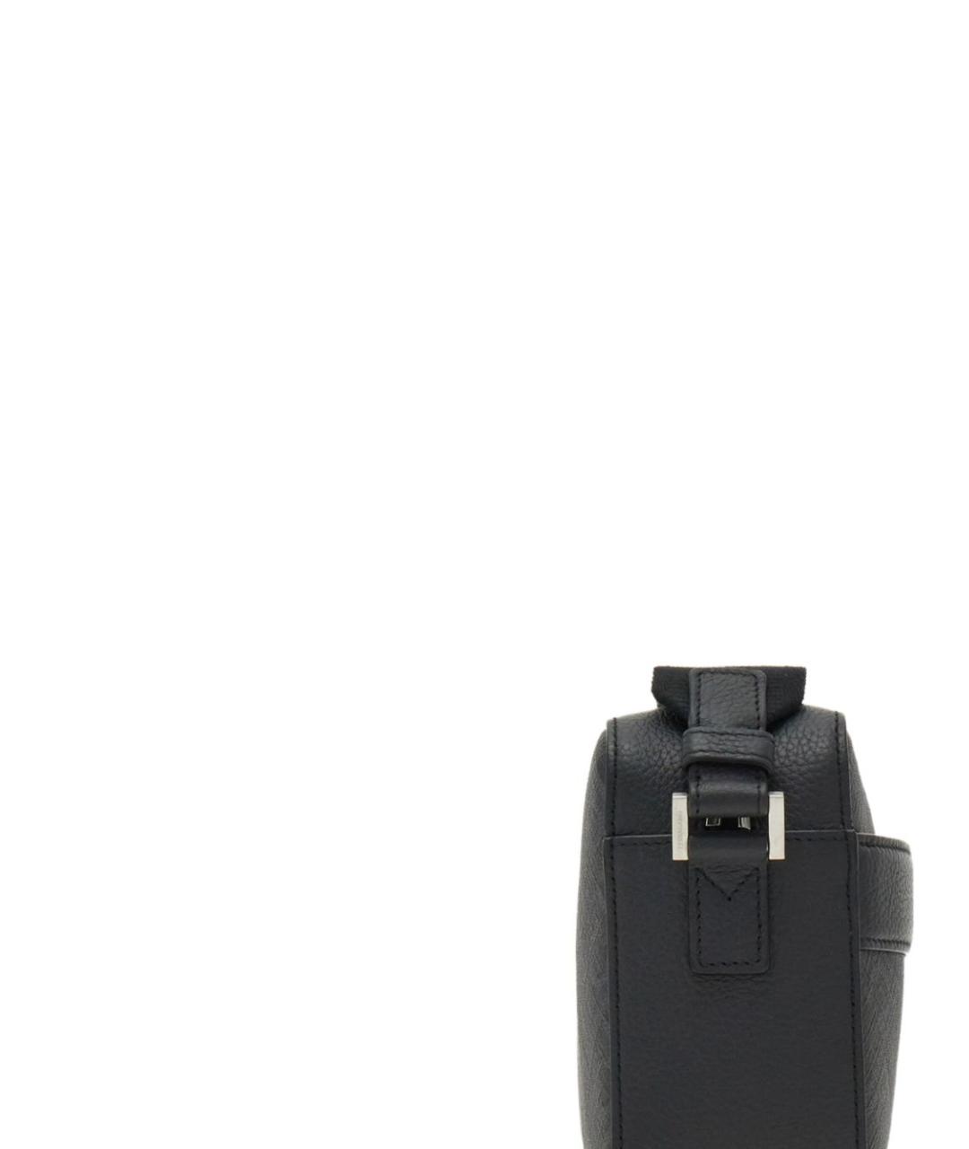 FERRAGAMO Черная кожаная сумка на плечо, фото 4