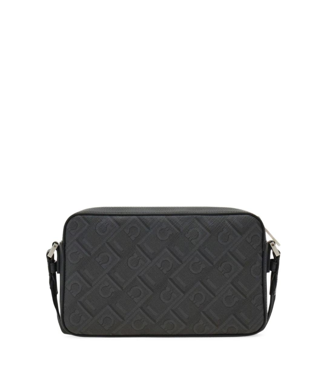 FERRAGAMO Черная кожаная сумка на плечо, фото 5