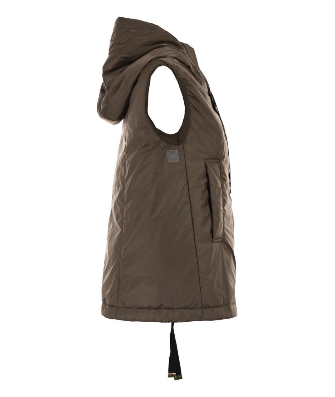 MAX MARA Коричневый полиэстеровый жилет, фото 3