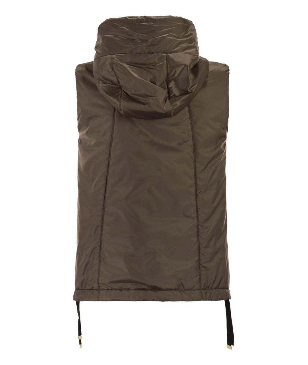 MAX MARA Коричневый полиэстеровый жилет, фото 2