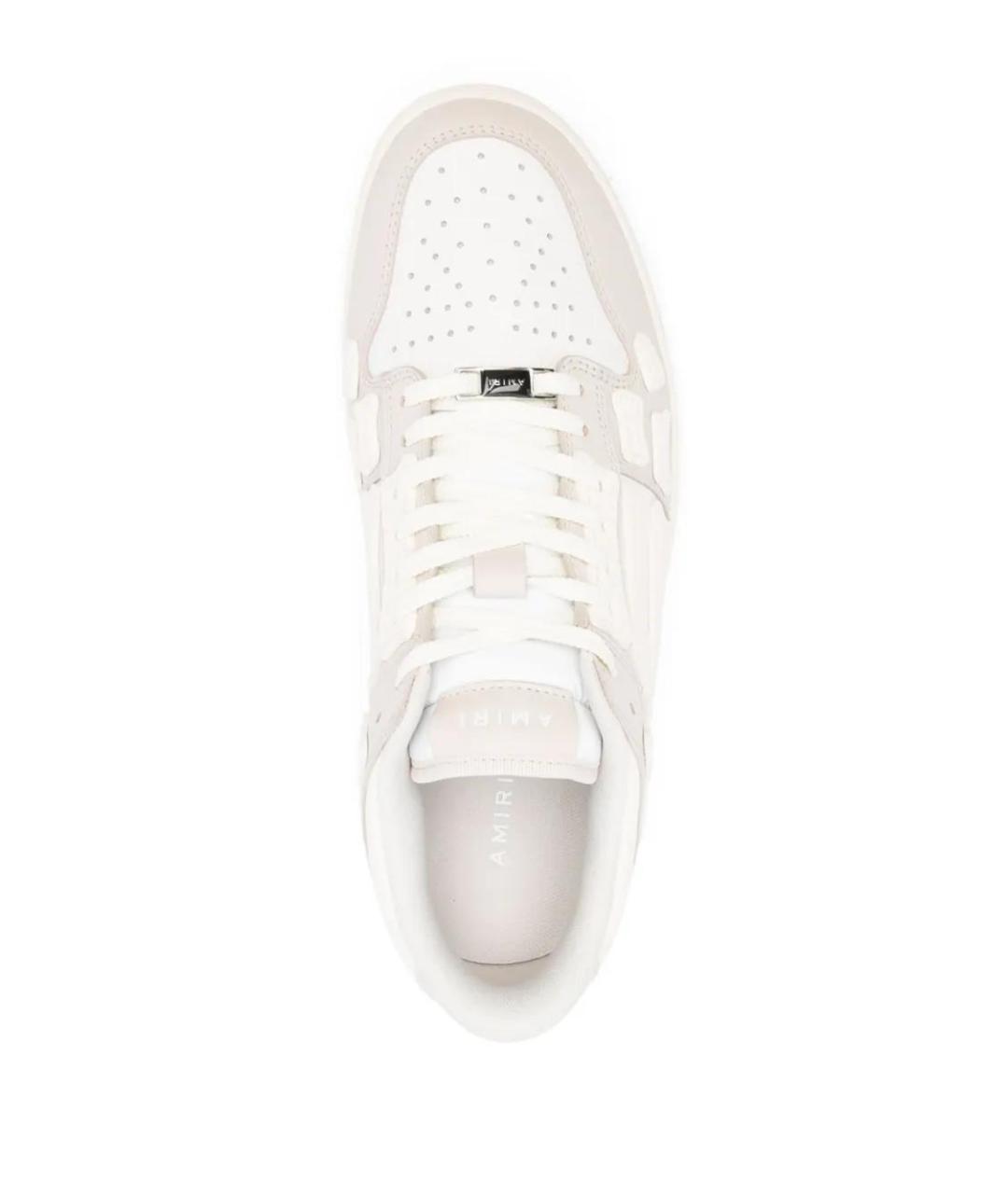 AMIRI Бежевые кожаные низкие кроссовки / кеды, фото 4