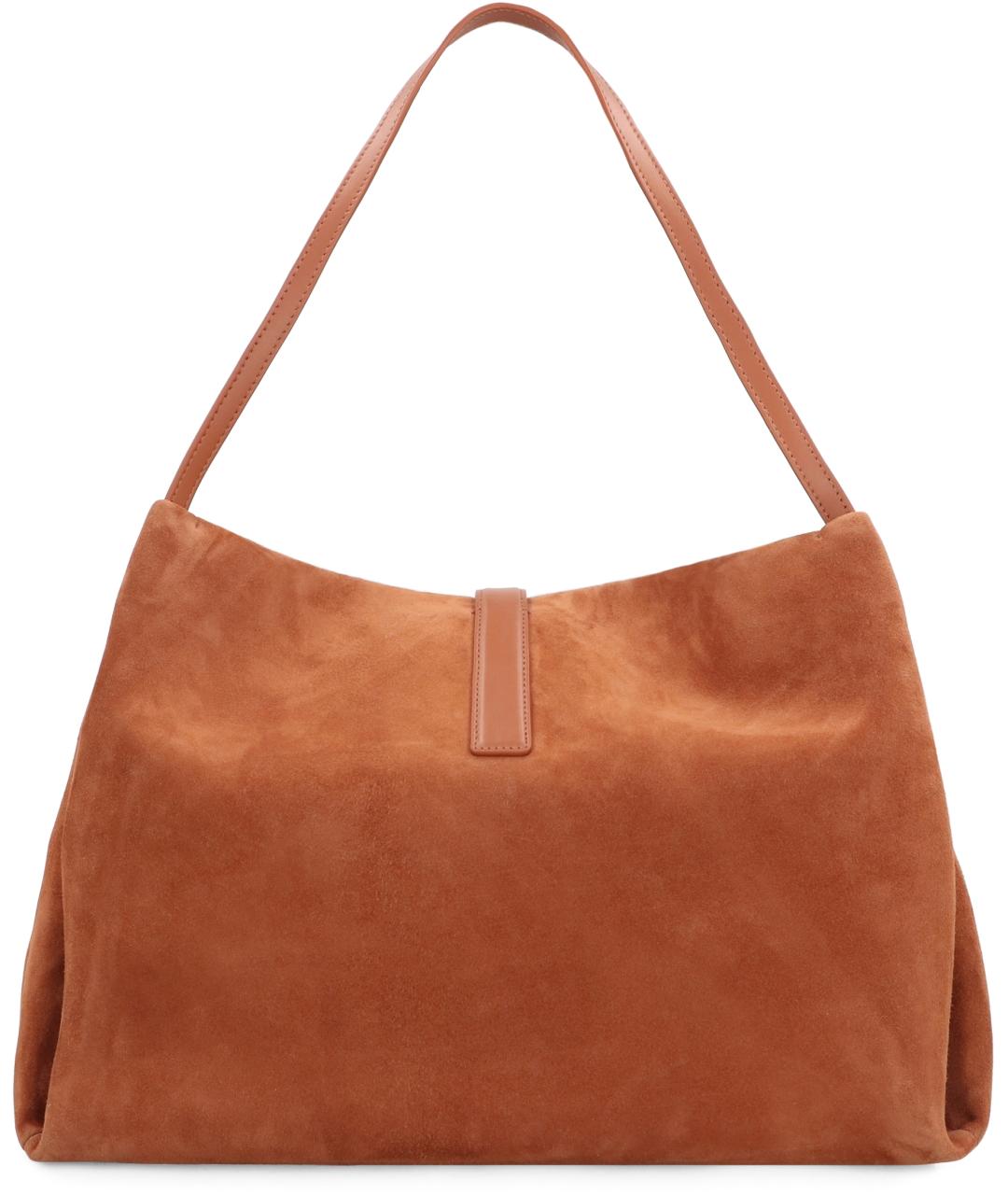 FERRAGAMO Коричневая замшевая сумка тоут, фото 4