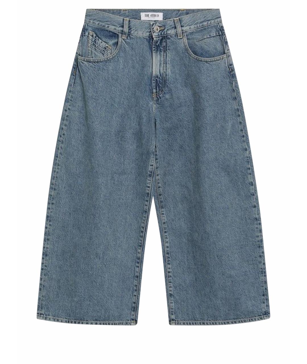 THE ATTICO Синие хлопковые прямые джинсы, фото 1