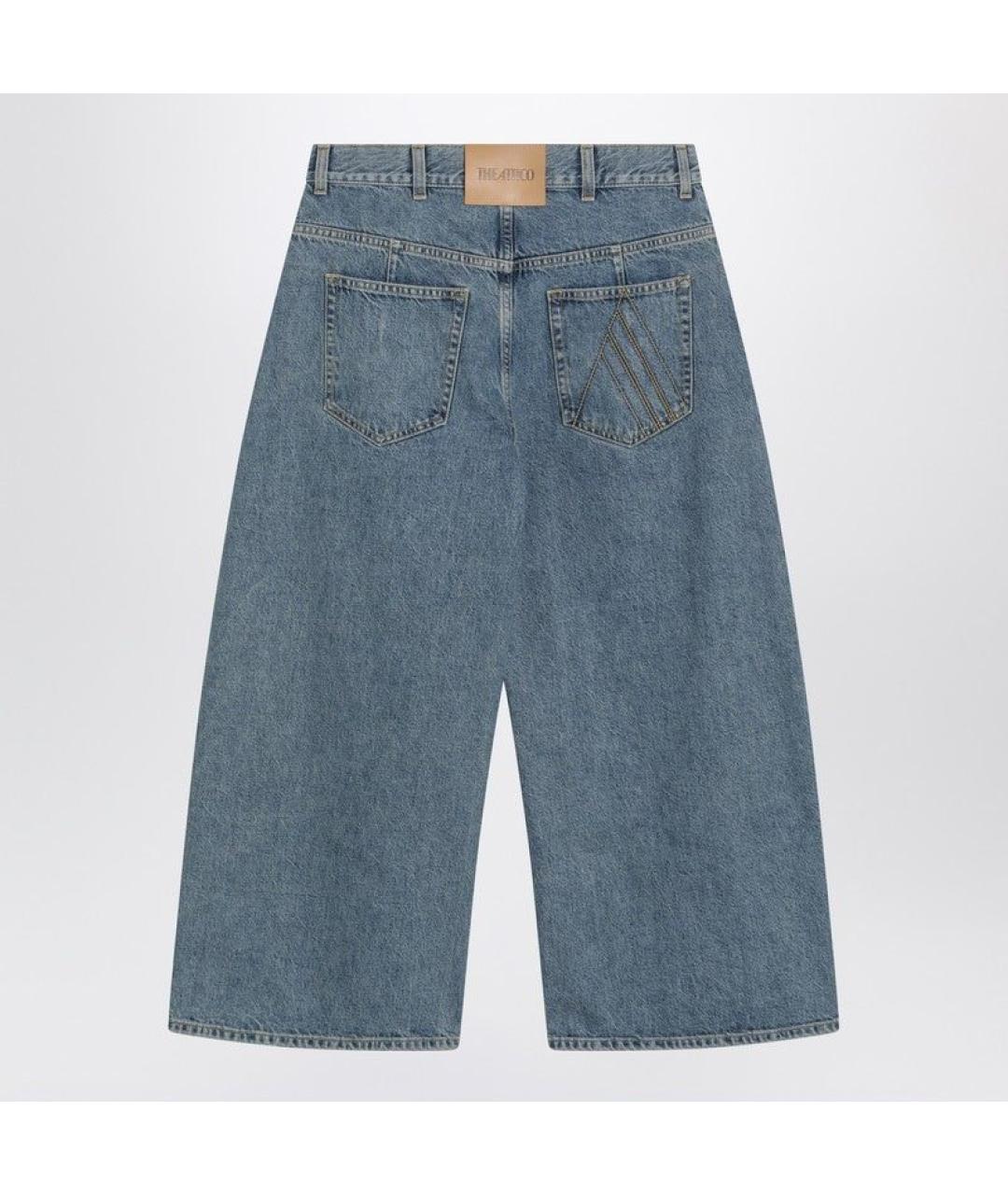 THE ATTICO Синие хлопковые прямые джинсы, фото 2