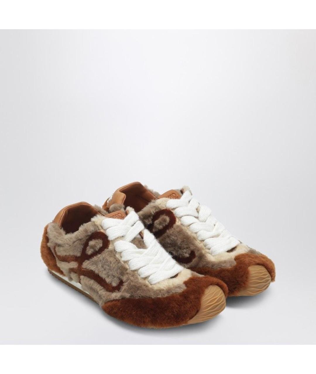 LOEWE Коричневые кроссовки, фото 2