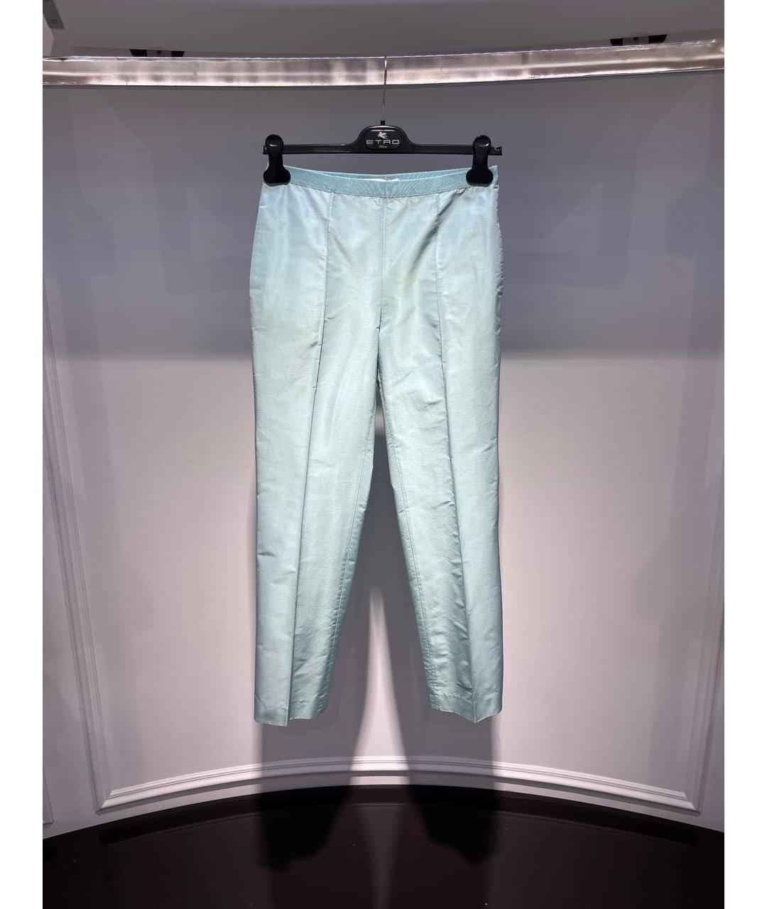 ETRO Голубые прямые брюки, фото 3