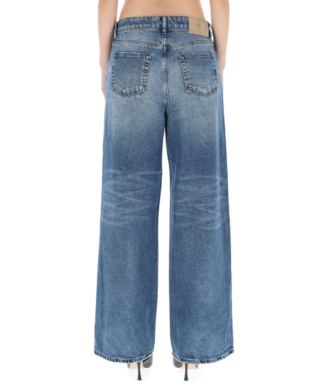 PT TORINO Синие хлопковые прямые джинсы, фото 4