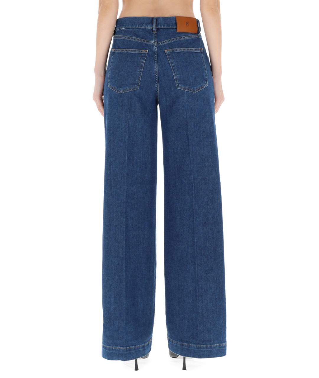 PT TORINO Синие хлопковые прямые джинсы, фото 4