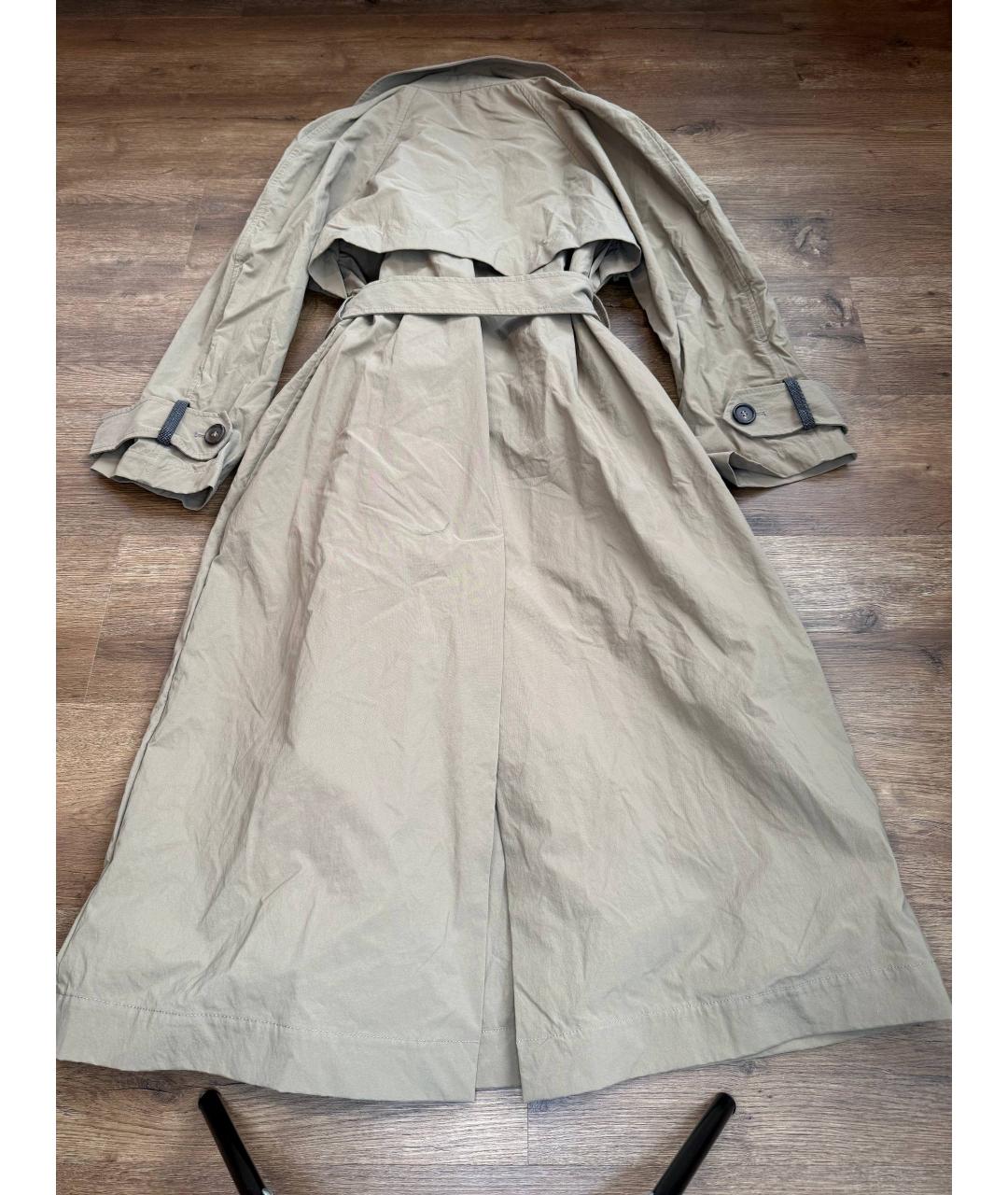 BRUNELLO CUCINELLI Бежевый полиамидовый тренч/плащ, фото 5