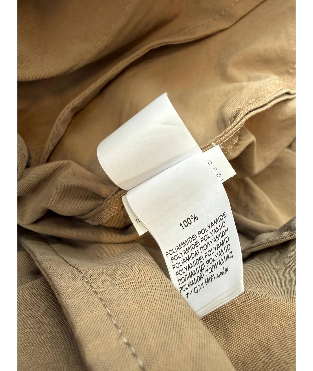BRUNELLO CUCINELLI Бежевый полиамидовый тренч/плащ, фото 8