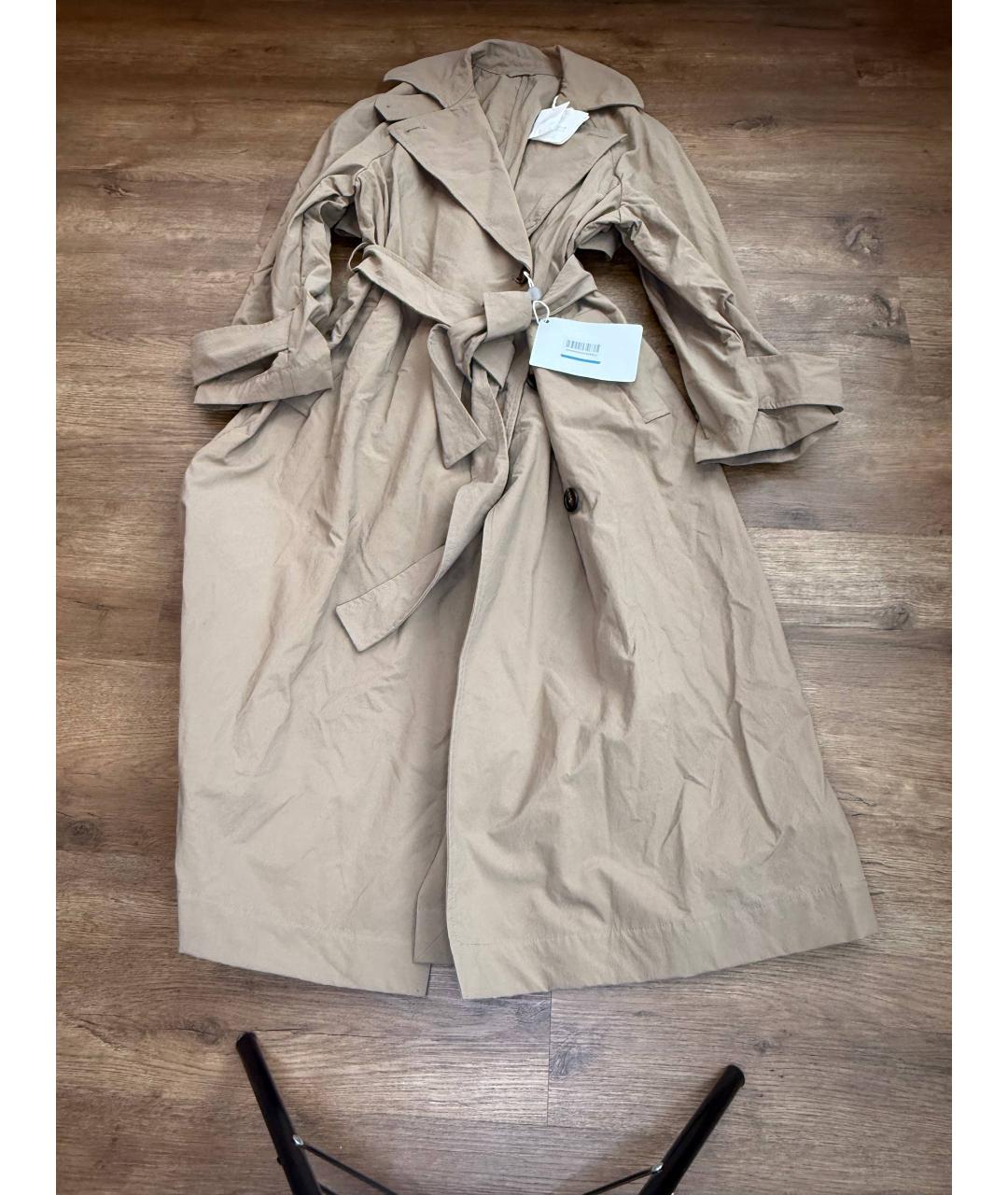 BRUNELLO CUCINELLI Бежевый полиамидовый тренч/плащ, фото 6
