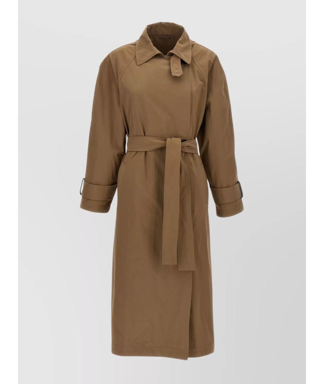 BRUNELLO CUCINELLI Бежевый полиамидовый тренч/плащ, фото 10