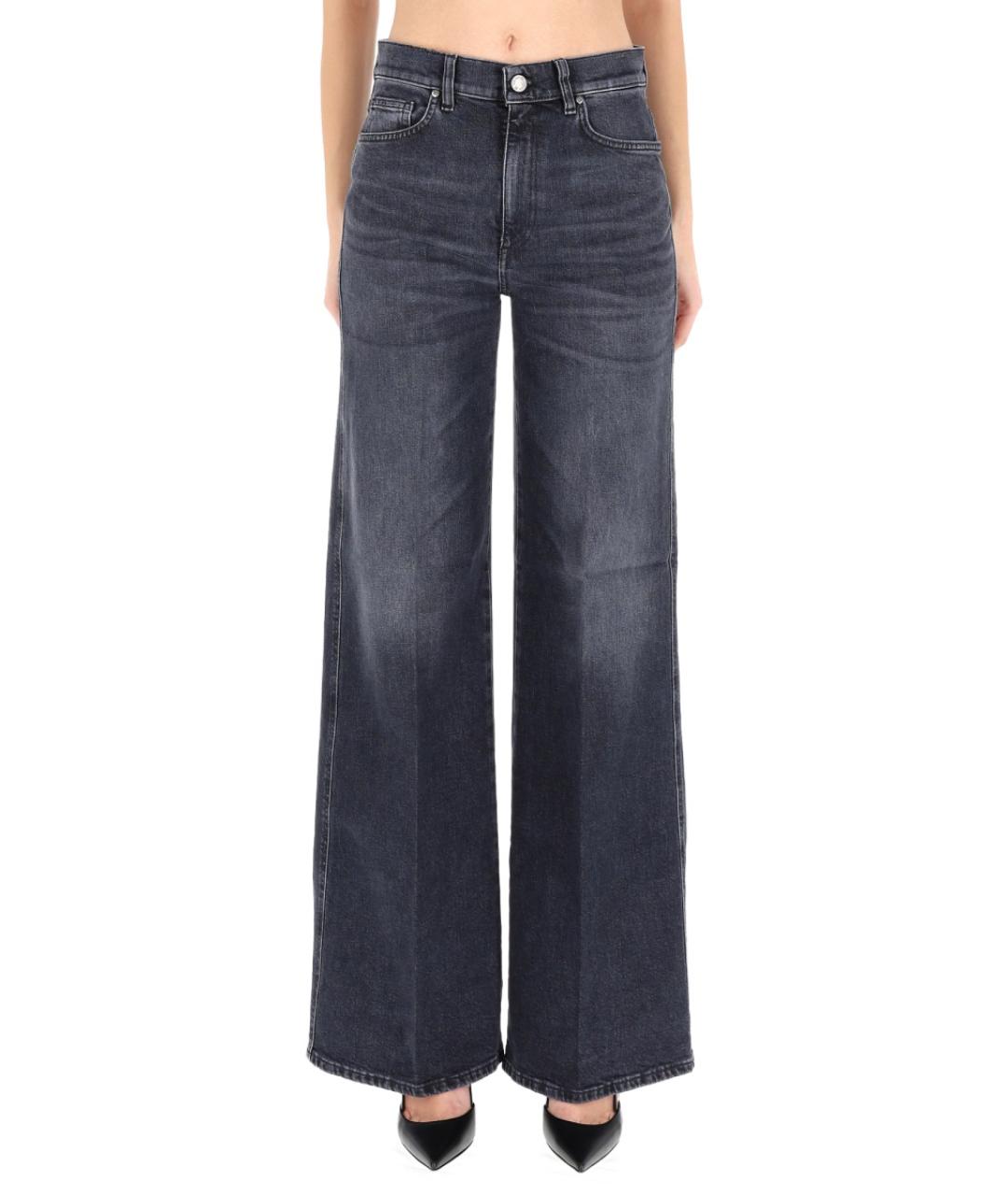 PT TORINO Черные хлопковые прямые джинсы, фото 5